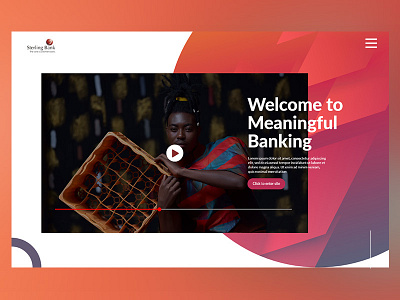 Proposed Design for sterling bank design ui web