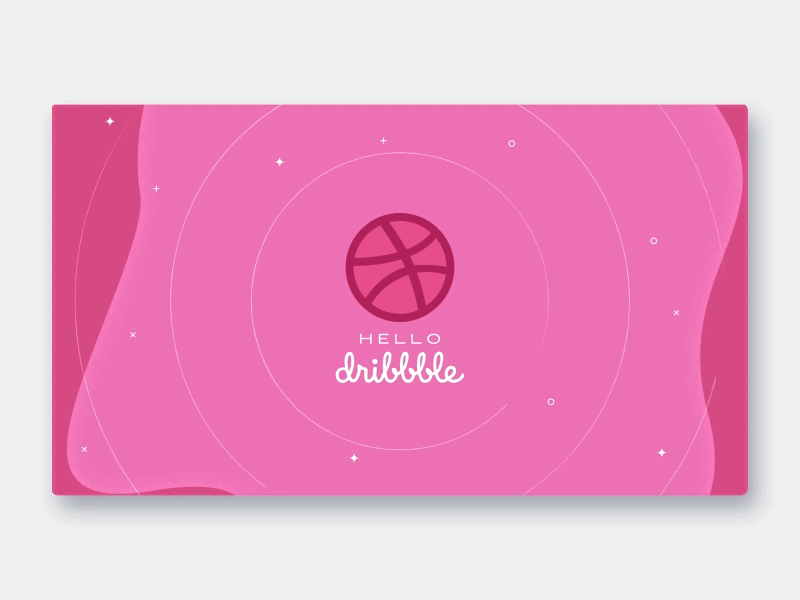 Hello Dribbble! after effects debut dribbble dribbbleland hello hello dribbble illustration illustrator motion motion design space