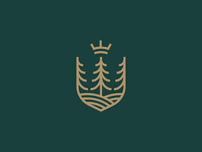 Pine tree brand identity branding branding design house icon illsutration logo pine pine tree shield symbol tree visual identity