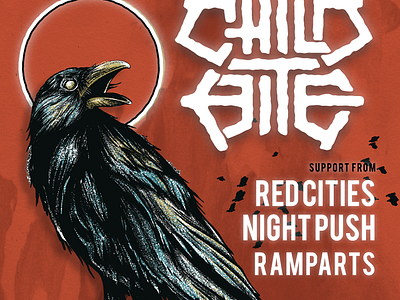 Show Graphic for Child Bite child bite crows gig posters lincoln occult