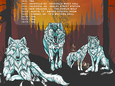 The Native Howl 2017 gig posters the native howl wolves