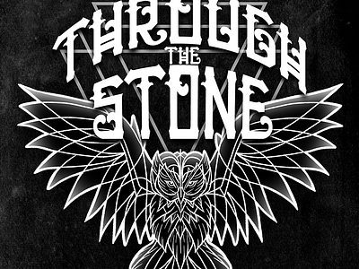 Event Flyer for Through the Stone flyer design gig poster illustration omaha owl through the stone
