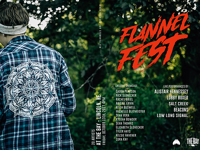 Flyer for Flannel Fest flannel fest lincoln the bay yeti studios