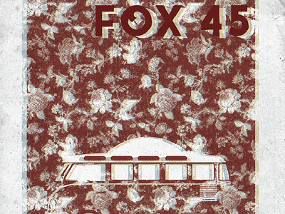 Tour Graphics for FOX 45 fox 45 gig posters halftone illustration illustrator stippling tour graphics van vintage