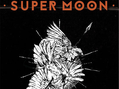 Tour Graphics for Super Moon birds illustration illustrator stippling super moon