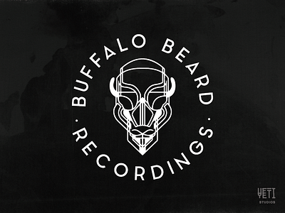 Buffalo Beard Recordings buffalo line design logo design studios