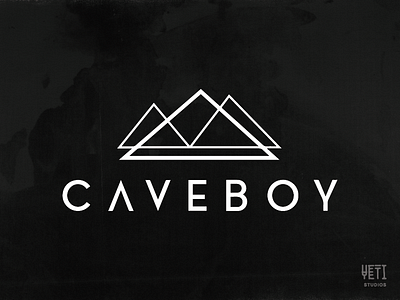 Caveboy caveboy geometric logo design vectored
