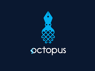 Octopus Company branding design icon logo mark sea