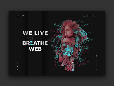 Melart. First Section. appdesign dribbble landingpage photoshop ui uidesign uidesigner uitrends ux webdesign