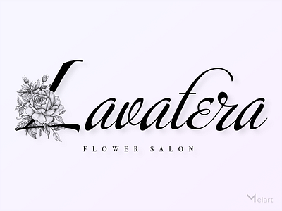 Lavatera. Flower salon. Logo. Full version.