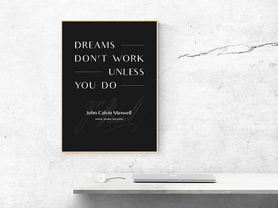 Dreams don't work... app appdesign branding design dream dreams dribbble figma melart photoshop poster poster a day poster challenge typography ui uidesign uidesigner uitrends ux webdesign