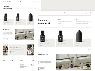 E-Commerce Essential Oils branding design dribbble essential essential oils essentials figma landingpage melart oil oils photoshop typography ui uidesign uidesigner uitrends ux web webdesign