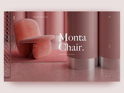 Monta Chair. chair chair design chairs design dribbble figma furniture furniture design landingpage portfolio typography ui uidesign uidesigner uitrends user experience user interface ux web webdesign