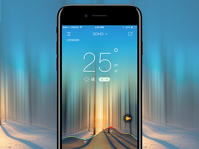 Weather--Sunny app design gui ios sunny ui vipui weather