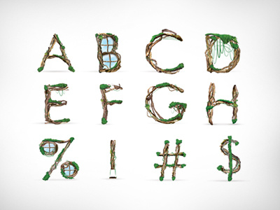 Organik Typeface alphabet custom font design font photo manipulation type typeface typography