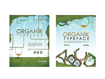 Organik Posters illustration photo manipulation print type typeface typography