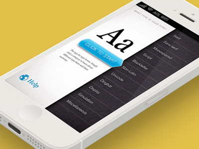 WTIYT - What Type if Your Type App app design mobile type typography user interface