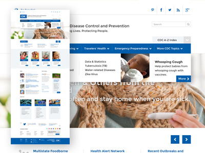 CDC Website conceptual redesign. cdc concept graphic design health redesign web design