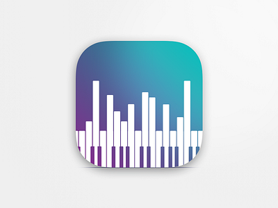 Daily UI: #005 appicon appicons daily 100 daily 100 challenge design gradient icon music app piano ui concept vector