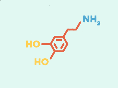 Dopamine animation gif heart hexagon loop love molecule motion design motion graphics