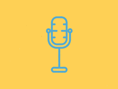 Microphone animation gif loop mic motion graphics talk