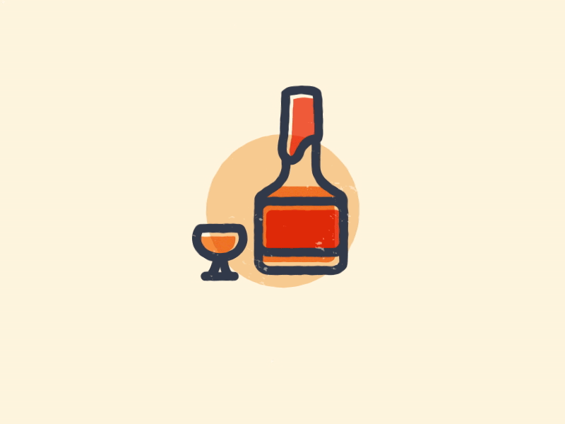 Maker's Mark animation bourbon cocktail gif icon motion design motion graphics offset screenprint whiskey