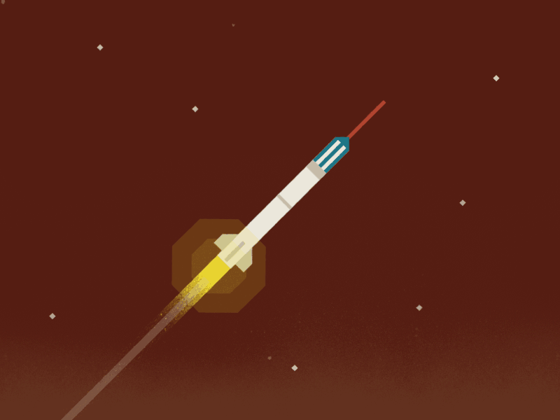 Redstone Rocket animation gif motion design motion graphics nasa rocket space