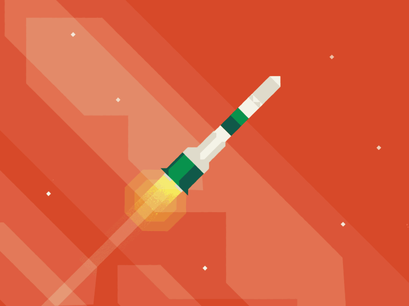 Vostok Rocket (roll test) animation gif motion design motion graphics nasa rocket space