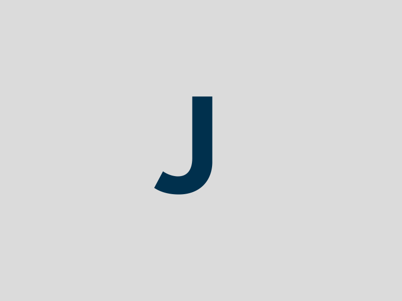 J - Mobilo Animated animated animography j letter mobilo typeface