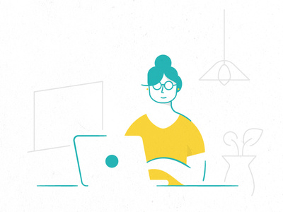 Woman with a computer