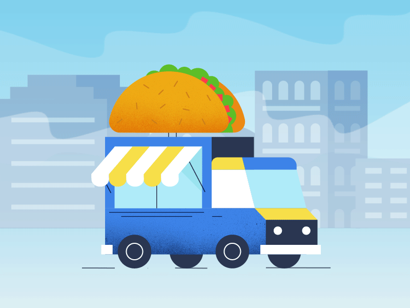 Taco Time animation gif loop mograph motion taco truck