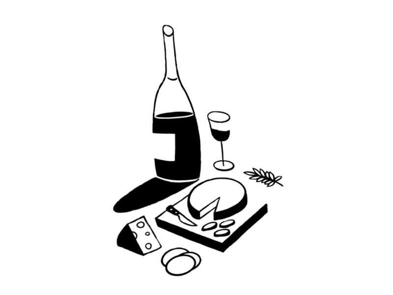 Wine n cheese cheese gif gif animation illustration wine