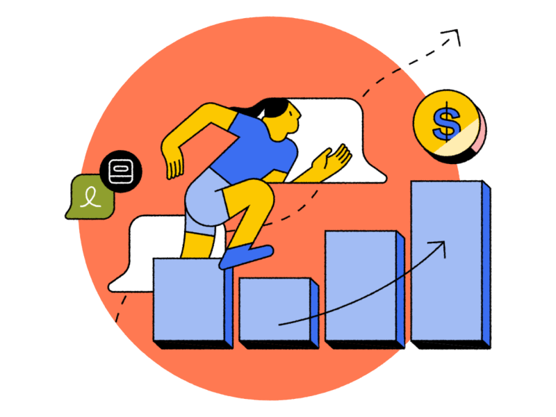 Sales Solution vector motion design illustration character loop gif motion graphics animation