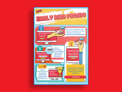 Early bird infographic brochure design early bird flat illustration infographic promo
