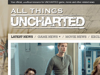 All Things UNCHARTED Redesign - Header/Navigation header navigation rockwell