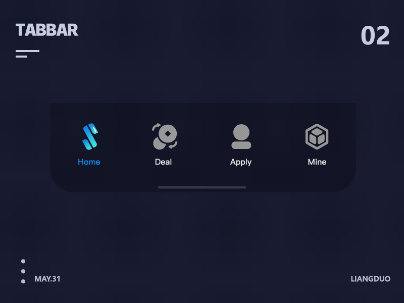 Tabbar Animation ui 图标 蓝色 设计