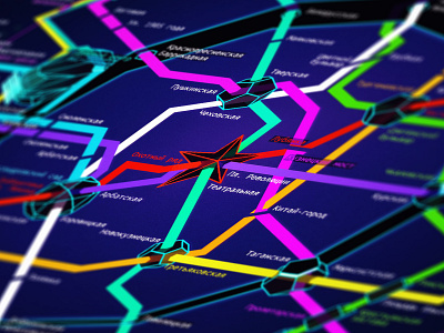 Moscow metro map art ciberpunk design map metro moscow vector