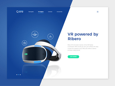 Qiere design gadget gradation illustration landingpage ui ux vector vr