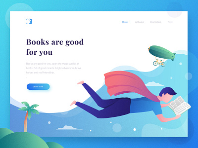 Header Illustration - Exploration design exploration gradation gradient header hero illustration landingpage logo typography ui ux vector web website