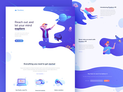 Pandora -  Landing page for VR website