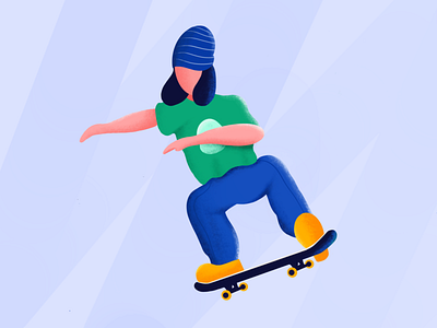 Skateboy app exploration illustration procreate procreateapp skate skateboard skateboarding sports vector