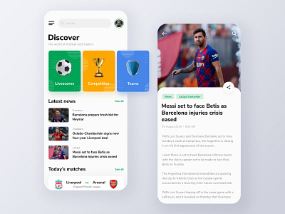 Ballers - Football App Exploration app design design exploration football football app livescore mobile mobile app soccer sport sport app sports design typography ui ux