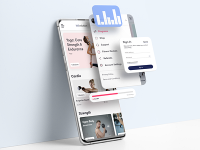 WEvolution app app branding clean client design fit fitness health ios ui ux
