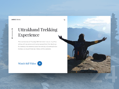 UI Challenge Day 24 - My Trekking Trip 2018 blue dog hiking mountain sky trekking ui ui challange