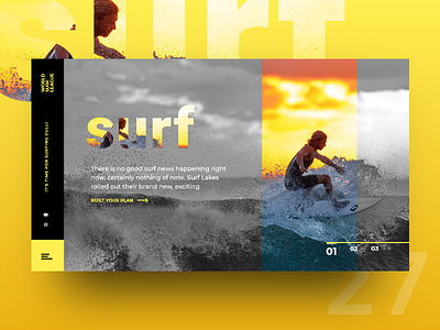 UI Challenge Day 27 - Surf 2018 design landing surf ui ui challenge yellow