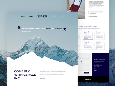 Landing page with a combination of professionalism and fun. awesome blue design domingo landing landing design web