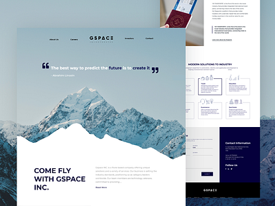 Landing page with a combination of professionalism and fun.