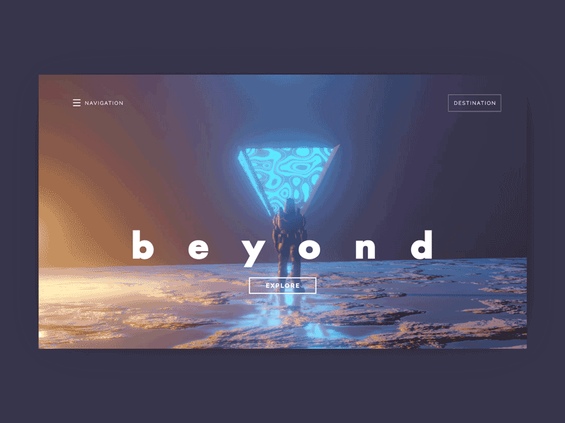 BEYOND Concept website web design web ux ui landing page interface interaction header clean branding animation after effects