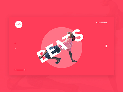 Kuङि Landing dance landing landing page minimal red studio ui website