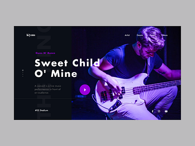 Landing page - Kiyoto II black clean concept design landing page minimal music music album ui ux web